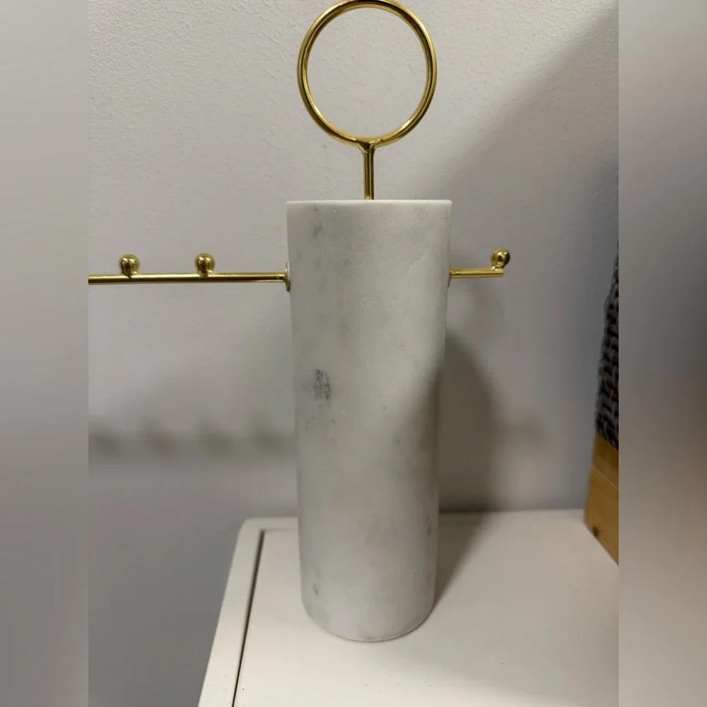 Crate & Barrel Paulina Marble Jewelry Stand